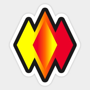 Yellow-Red Diamonds Sticker